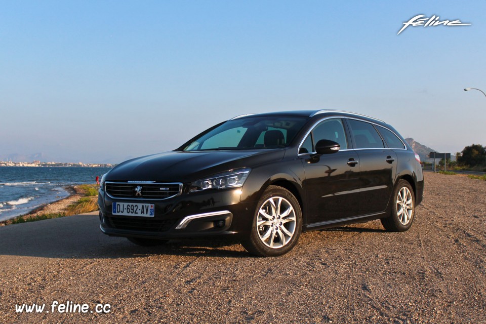 Photo essai Peugeot 508 SW restylée Noir Perla Nera