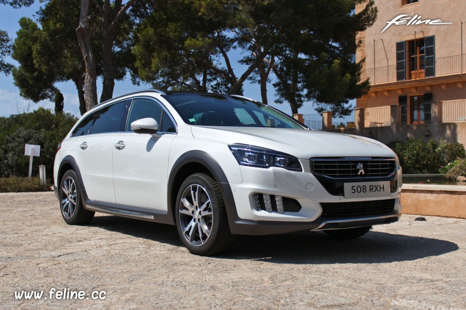 Photo 3/4 avant Peugeot 508 RXH restylée Blanc Nacré