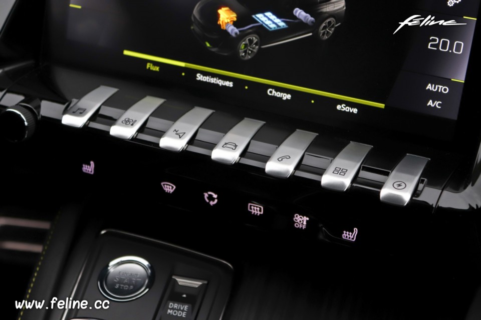 Photo touches piano écran tactile 508 II Peugeot Sport Engineer