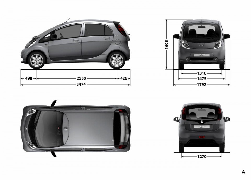 Photo dimensions extérieures Peugeot iOn I - 1-031