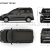 Principales dimensions extérieures (mm) Peugeot Partner Tepee r