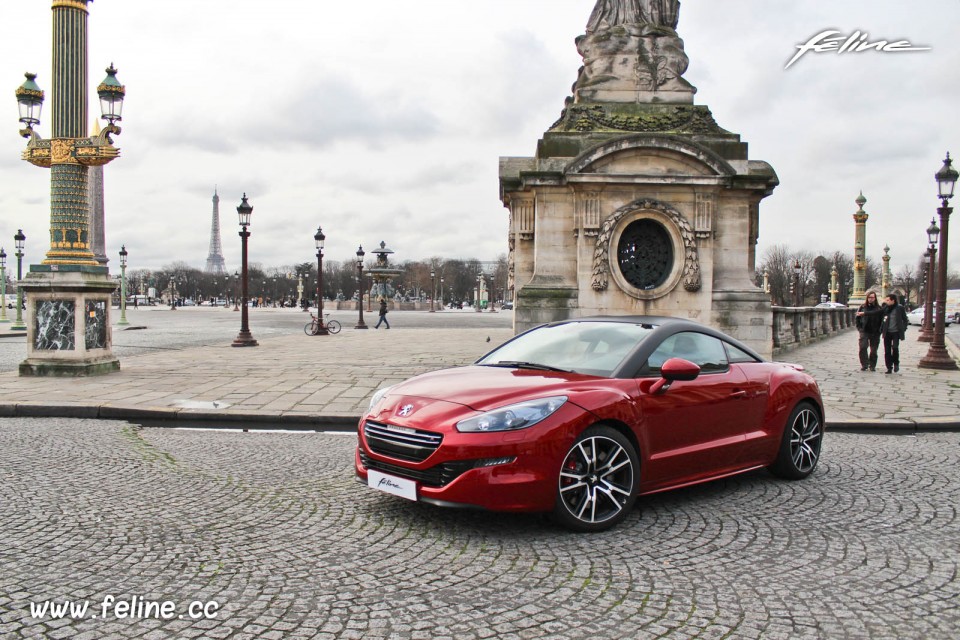 Photo 3/4 avant Peugeot RCZ R - 1.6 THP 270 - Rouge Erythrée