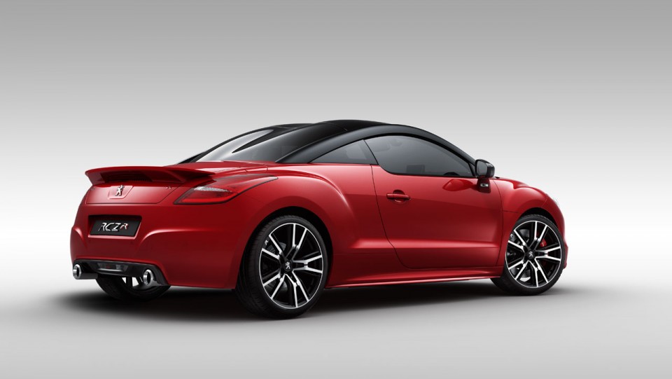 3/4 arrière Peugeot RCZ R I Rouge - 1-009