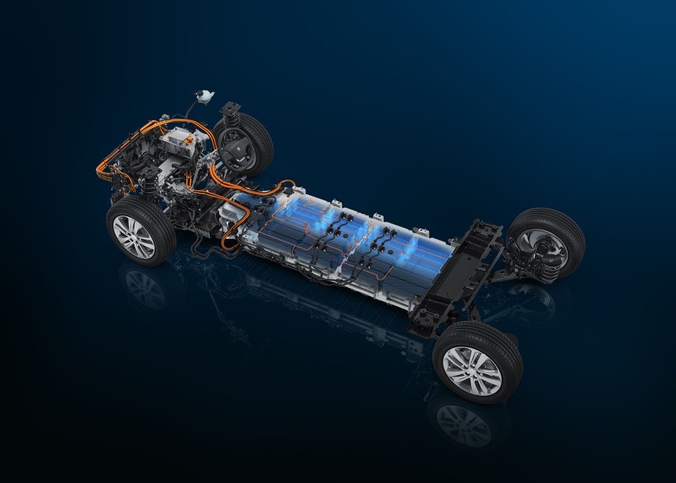 Photo emplacement batteries Peugeot e-Traveller Electrique (2020