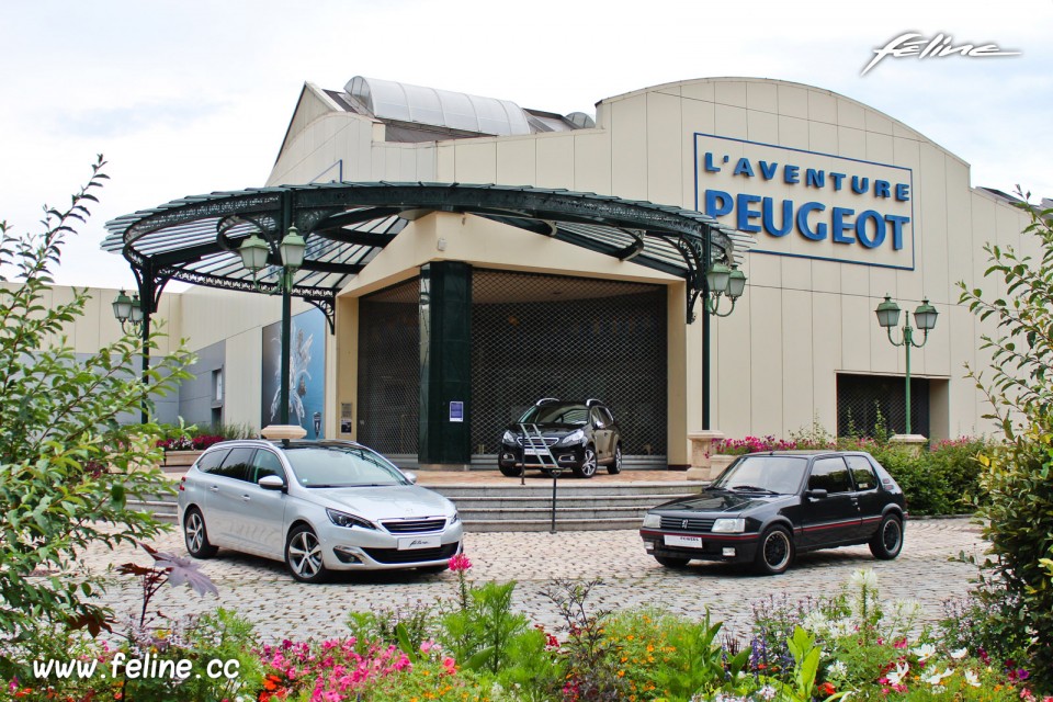 Peugeot 205 GTi (1990) et Peugeot 308 SW (2014) - Musée de l'Av